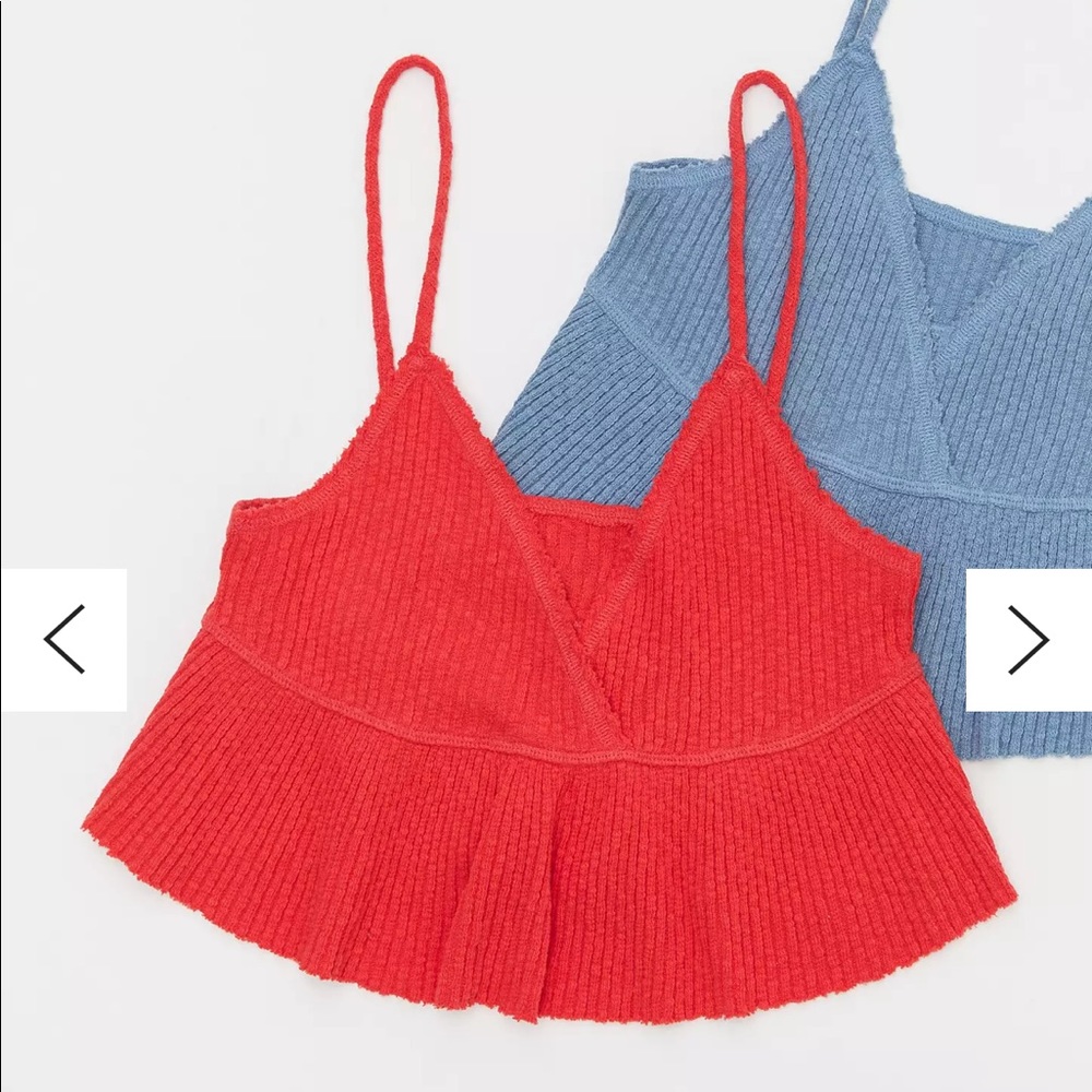 Urban Outfitters Textured Cropped Tank Top